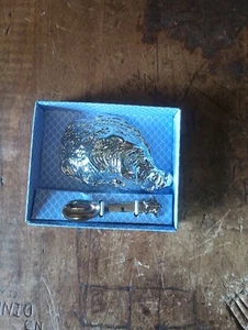 Individual oyster Silver Dish With Spoon Fancy - Bild 1 von 3