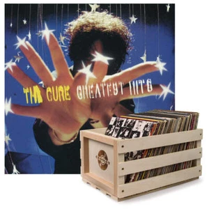 Crosley Record Storage Crate & The Cure Greatest Hits - Double Vinyl Album Bundl - Picture 1 of 2