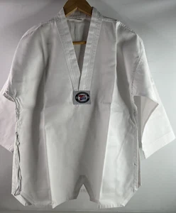 Taekwondo Karate Martial Arts  Kid Youth Size 2 White Pants Shirt Set with Belt - Picture 1 of 24