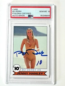 Bo Derek "10" Autogramm Set Style Karte PSA/DNA GEM MINT 10 AUTO - Bild 1 von 2
