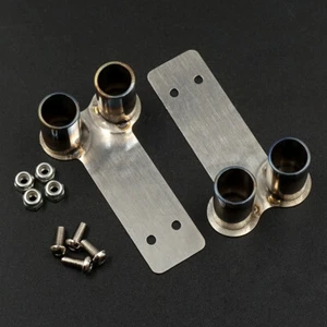EDELSTAHL DOPPEL-AUSPUFF SET "2x RUND" 1:10 FÜR ON ROAD DRIFT SCALE # YA-0629 - Bild 1 von 1