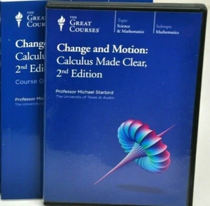 Great Courses CHANGE & MOTION Calculus Made Clear 2nd SET DVDs & Guidebook - Picture 1 of 1