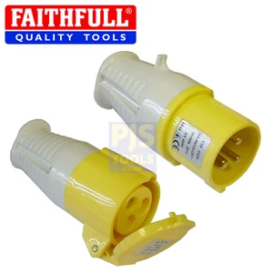 Faithfull power site 110v 16a  trailing spare plug or socket or set - Picture 1 of 6