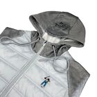 Eastside Golf Men's 100% Nylon Full Zip Hooded Puffer Vest Gray • XL