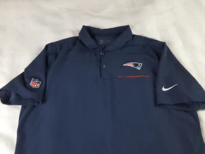 Polo New England Patriots Nike Dri Fit uomo grande NFL abbigliamento da campo - Foto 1 di 8