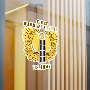 Kiss-Cut Vinyl - Army - Emblem - Warrant Officer - CW4 wo DS - Picture 1 of 2