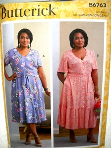 Vestido V escote para mujer talla 26w-32w butterick 6763 patrón de costura * - Imagen 1 de 2
