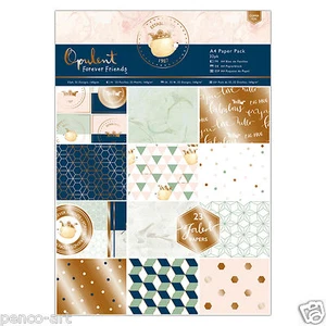 Papermania A4 paper 32 sheet pack Forever Friends OPULENT papers part gold foil - Picture 1 of 1