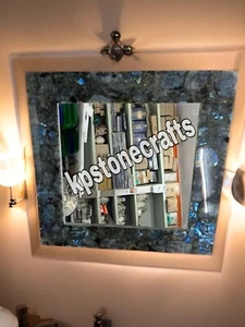Impresionante Espejo de Piedras Preciosas de Labradorita - Colgante de Pared Hecho a Mano, Estilo Antiguo Hogar - Imagen 1 de 3