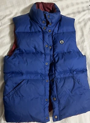 Volcom Womens Size S Reversible Duck Down Puffer Vest ~ Red / Blue - Image 1 of 4
