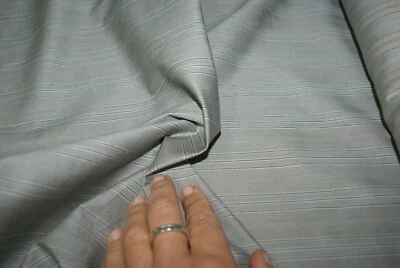 HARPER Pale Grey Suiting Drill Stripe Fabric with Stretch, Per Half Metre - image 1 of 3