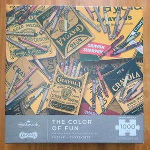 Hallmark Crayola 1000 Piece Puzzle The Color Of Fun 24x30 Designed & Made USA - Picture 1 of 3