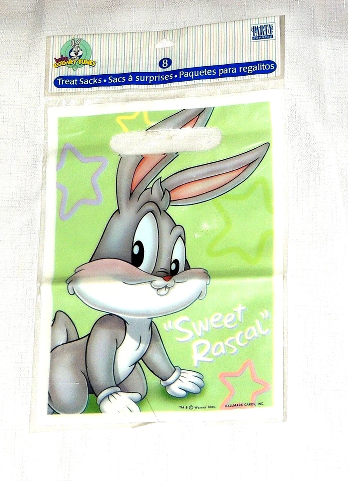 LOONEY TUNESSWEET RASCAL BUGS BUNNY  8- TREAT SACKS   PARTY SUPPLIES - Image 1 of 1