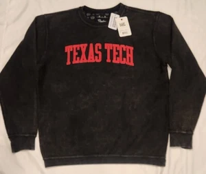 Women's Pressbox Black Texas Tech Red Raiders Comfy Cord Vintage Wash Sz Medium - Picture 1 of 5