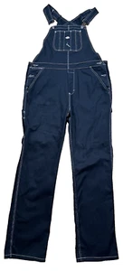 Dickies 1539 Contrast Relaxed Fit Carpenter Bib & Brace Black Overalls Size M - Picture 1 of 21