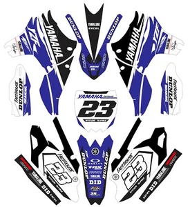 Blue White Graphics for Yamaha YZ 450F YZ450F 2010 2011 2012 2013 Decals - Picture 1 of 1