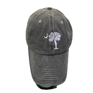 South Carolina Gray Strap Back Palmetto Tree Crescent Moon Free Ship - Picture 1 of 7