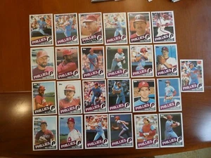 1985 TOPPS BASEBALL CARD TEAM LOT PHILLIES 25  CARDS - Picture 1 of 1