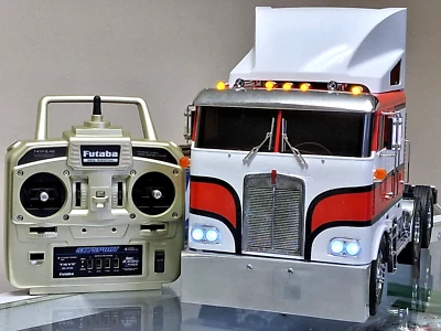 "One of a Kind Built" Tamiya 1/14 Globeliner Kenworth MFC-01 LED Sound Futaba - Image 1 of 4