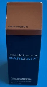 bareMinerals bareSkin Pure Brightening Serum Foundation 1 oz - Bare Espresso 19 - Picture 1 of 1