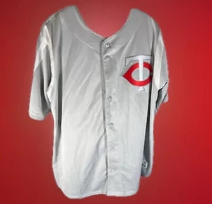 NWT XL Minnesota Twins Jersey Gray True Fan Major League Baseball Silver Blank # - Picture 1 of 14