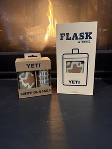 Yeti OG Bronceado Camuflaje Frasco y Shot Glass Set Pato Camuflaje ¡Lote Agotado! - Imagen 1 de 7