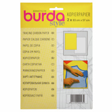 Burda Tracing Carbon Paper 2 Large Sheets 83 X 57cm White & Yellow