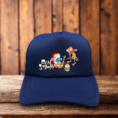 Gorra de béisbol Ren And Stimpy unisex camionero azul con cierre a presión nariz duendes Foto 1 de 4