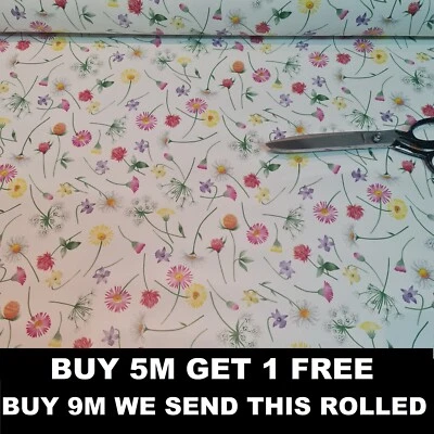 Protector de mesa PVC mantel de flores pequeñas blanco premium paño de aceite vinilo Foto 1 de 3