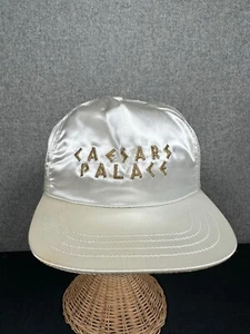 Cappello Baseball Vintage Cesasars Palace Adulto Cappello Regolabile Oro Bianco Satinato Seta - Foto 1 di 15