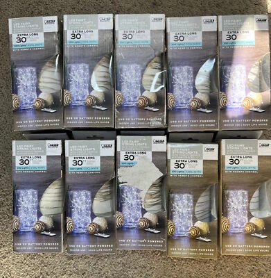 Feit Electric 100-Light 30ft. Indoor LED Silver Wire USBCool WhiteBattery (10PK) - Image 1 of 4