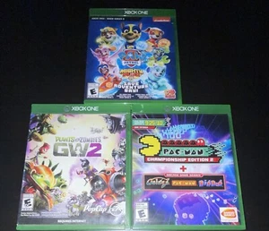 3 Juegos Familiares Xbox One - Paw Patrol, Plants vs Zombies GW2, Pac-Man Arcade ~ LOTE - Imagen 1 de 3