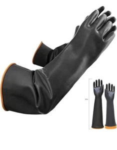 Thxtoms strapazierfähige Latexhandschuhe, beständig gegen starke Säure, Alkali und Öl GRÖSSE11 1 Paar - Bild 1 von 8