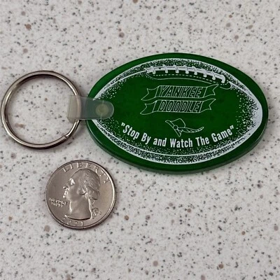1981 Notre Dame Football Schedule Yankee Doodle Green Keychain Key Ring #50534 - Image 1 of 2