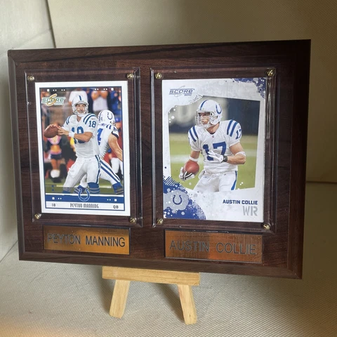 Indianapolis Colts Wall Plaque Featuring Peyton Manning(05) & Austin Collie(10) Cover