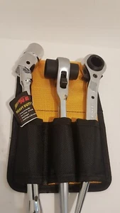 3PCS Tool Pouch Triple spanner | Hi Viz Nylon Ratchet Wrench Holder 4 Tools Belt - Picture 1 of 5