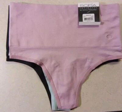 Sofia Intimates/Sofia Vergara Women's Seamless Thong Panties Size XS Multicolor  - Image 1 of 4