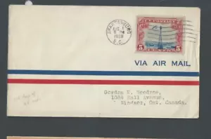 1928 Spartansburg SC C11 Aug I 1st Day Of New 5c Air Mail Rate - Picture 1 of 1