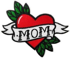 MOM Tattoo Liebe Herz Patch (3 Zoll) Bügelbild Abzeichen für Rucksäcke... - Bild 1 von 9