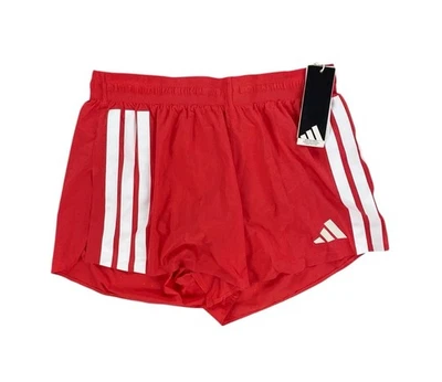 NEW Adidas Adizero Split 3" Running Shorts Slim Fit Lucid Red Mens JF3465 - Image 1 of 4