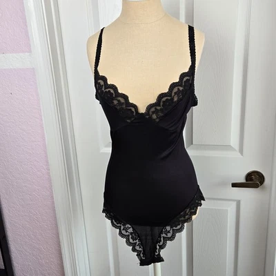 Body negro vintage Undercover Wear lencería de peluche talla L nailon elástico EE. UU. Foto 1 de 4