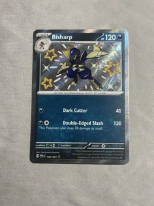 Pokémon TCG Bisharp 186/091 Paldean Fates Shiny Holo Rare S&V🔥 - Picture 1 of 4