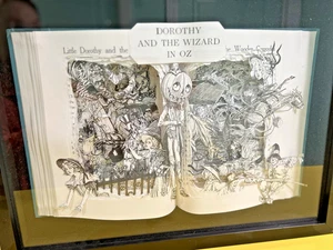 Dorothy & Wizard in Oz Unique CutOut Hand Crafted Art: L. Frank Baum Only One! - Picture 1 of 16