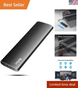 Compact 1TB Portable Solid State Drive - Durable Aluminum, Low Noise Operation - Photo 1/9
