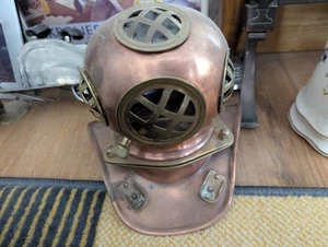 Vintage Copper Brass Divers Helmet Ornament - Picture 1 of 5
