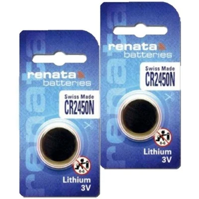 2 Renata CR2450N Lithium Batteries 3V Cell Coin Button Swiss made exp 2030 1bl - Image 1 of 4
