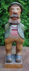 Handgeschnitzte & bemalte Bayerische Schwarzwald Tischplatte 13" Nussknacker Figur - Bild 1 von 13