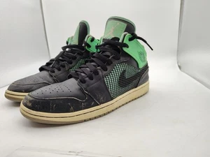 Nike-Air Jordan 1 Retro '89-Black/Green Glow-Shoes-599873-033-Men's Size 10.5 - Picture 1 of 15