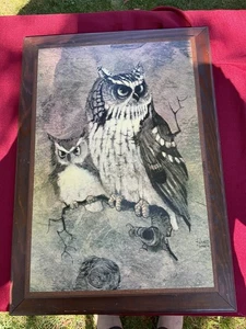 Vintage Wood Owl picture by HOME INTERIORS. NICE. - Picture 1 of 5