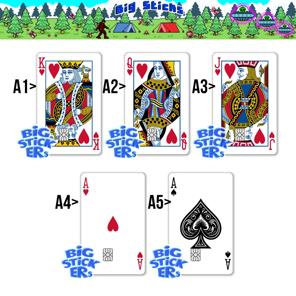 BIGSTICKER Playing Cards Credit Card Skin Atm Bank Card Sticker Waterproof High Quality